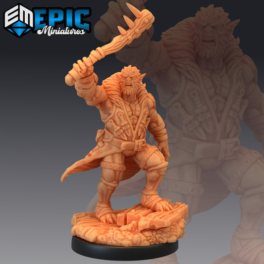 Batbear Triumphant 743 - #23 Psionic Overlords - Epic Miniatures | Medium | Humanoids, Masculine, Club