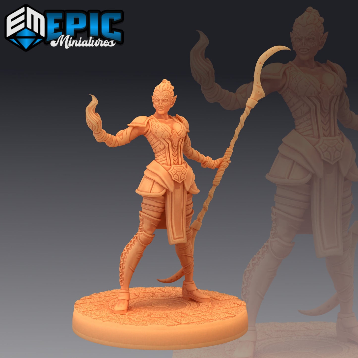 Slave Rebel Staff 768 - #23 Psionic Overlords - Epic Miniatures | Medium | Humanoids, Feminine, Spell Effect