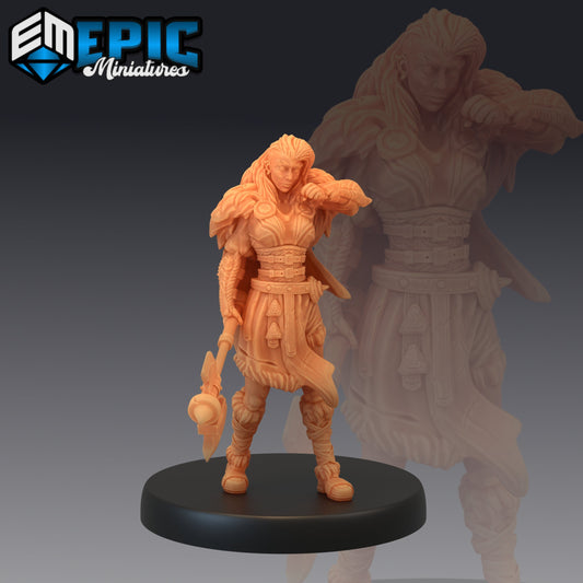 Viking Raider Female 782 - #24 Norse Raiders - Epic Miniatures | Medium | Human, Feminine, Axe
