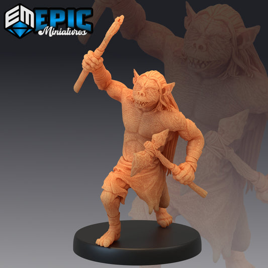 Grimlock Attacking 794 - #24 Norse Raiders - Epic Miniatures | Medium | Goblinoids, Masculine, Axe