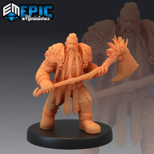 Dwarf Raider Axe 801 - #24 Norse Raiders - Epic Miniatures | Medium | Dwarf, Masculine