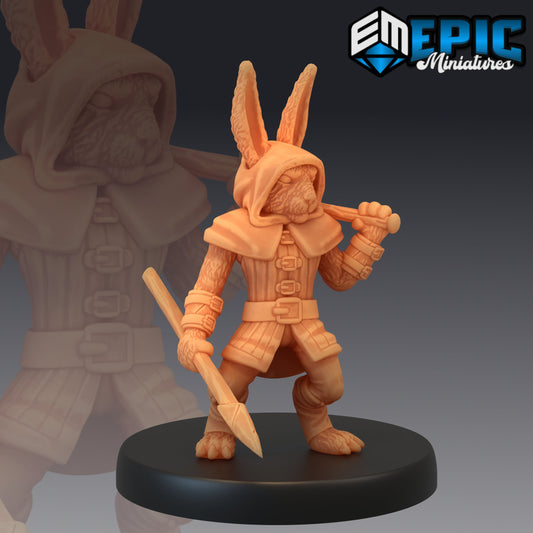 Bunny Spearman 672 - #21 Rodent Wars - Epic Miniatures | Medium | Humanoids, Masculine, Spear