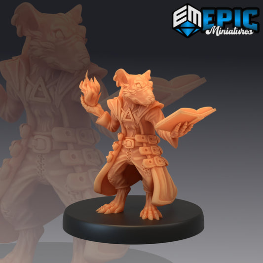 Rat Wizard - Epic Miniatures | Medium | Humanoids, Masculine, Spell Effect