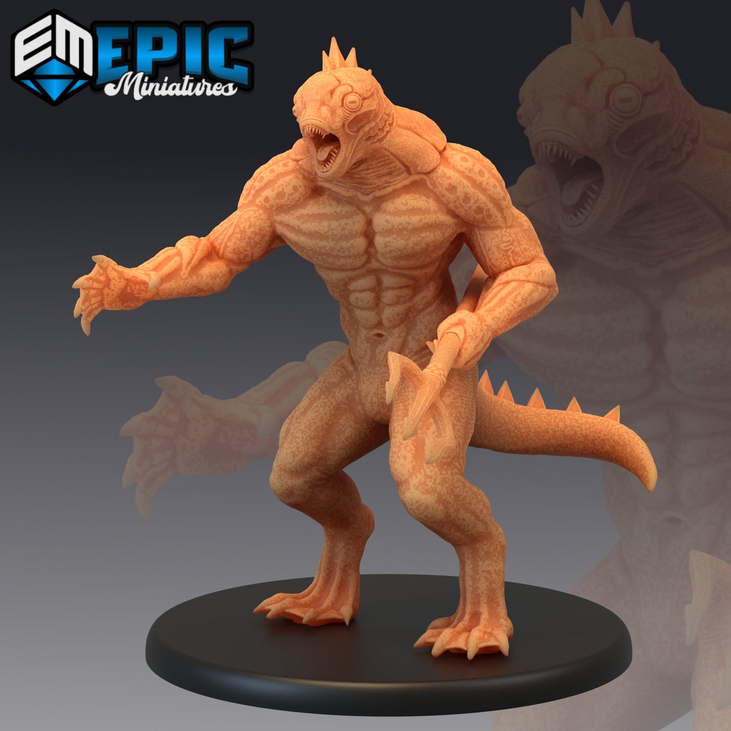 Deep One Abomination Trident 848 - #25 Endless Nightmare - Epic Miniatures | Large | Monstrosity, Trident