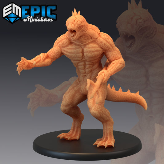 Deep One Abomination Trident 848 - #25 Endless Nightmare - Epic Miniatures | Large | Monstrosity, Trident