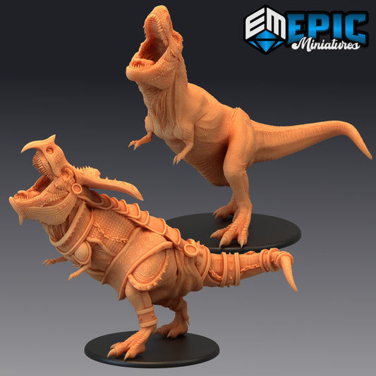T-Rex Armored Roaring 877 - #26 Lost Paradise - Epic Miniatures | Huge | Beast