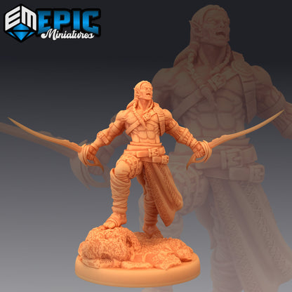 Elven Barbarian Screaming 883 - #26 Lost Paradise - Epic Miniatures | Medium | Human, Masculine, Sword