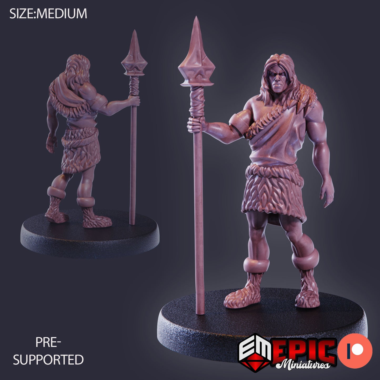 Caveman Spear - Epic Miniatures | Medium | Human, Masculine, Spear