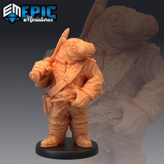 Hippo Soldier Sword 925 - #27 Gear Town - Epic Miniatures | Medium | Sword