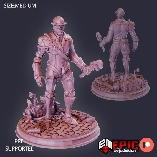 Lord Hamilton Mechanic 956 - #27 Gear Town - Epic Miniatures | Medium | Human, Masculine, Instrument