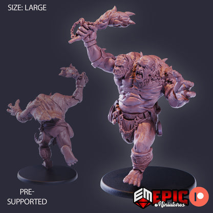 Ettin Ancestor Attack V1 - Epic Miniatures | Large | Club