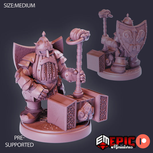 Steel Dwarf v2 913 - #27 Gear Town - Epic Miniatures | Medium | Dwarf, Masculine, Hammer