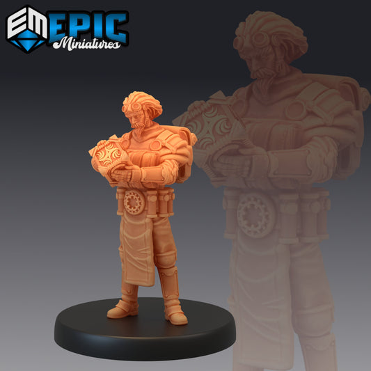 Artificer Baldrick Pandoras Box 943 - #27 Gear Town - Epic Miniatures | Medium | Human, Masculine, Box
