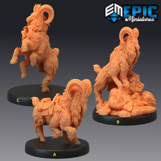 Climbing Ram Series - #30 Savage Mountains - Epic Miniatures | Medium | Animal, Masculine