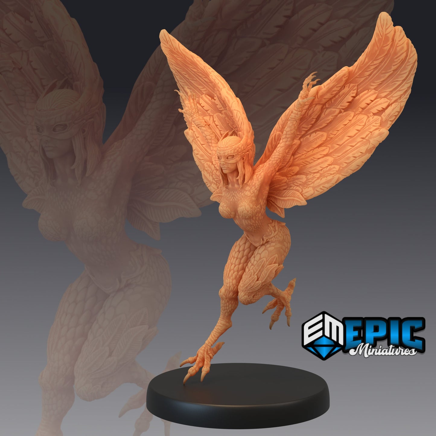 Mountain Harpy Series - Epic Miniatures | Medium | Humanoids, Feminine, Wings