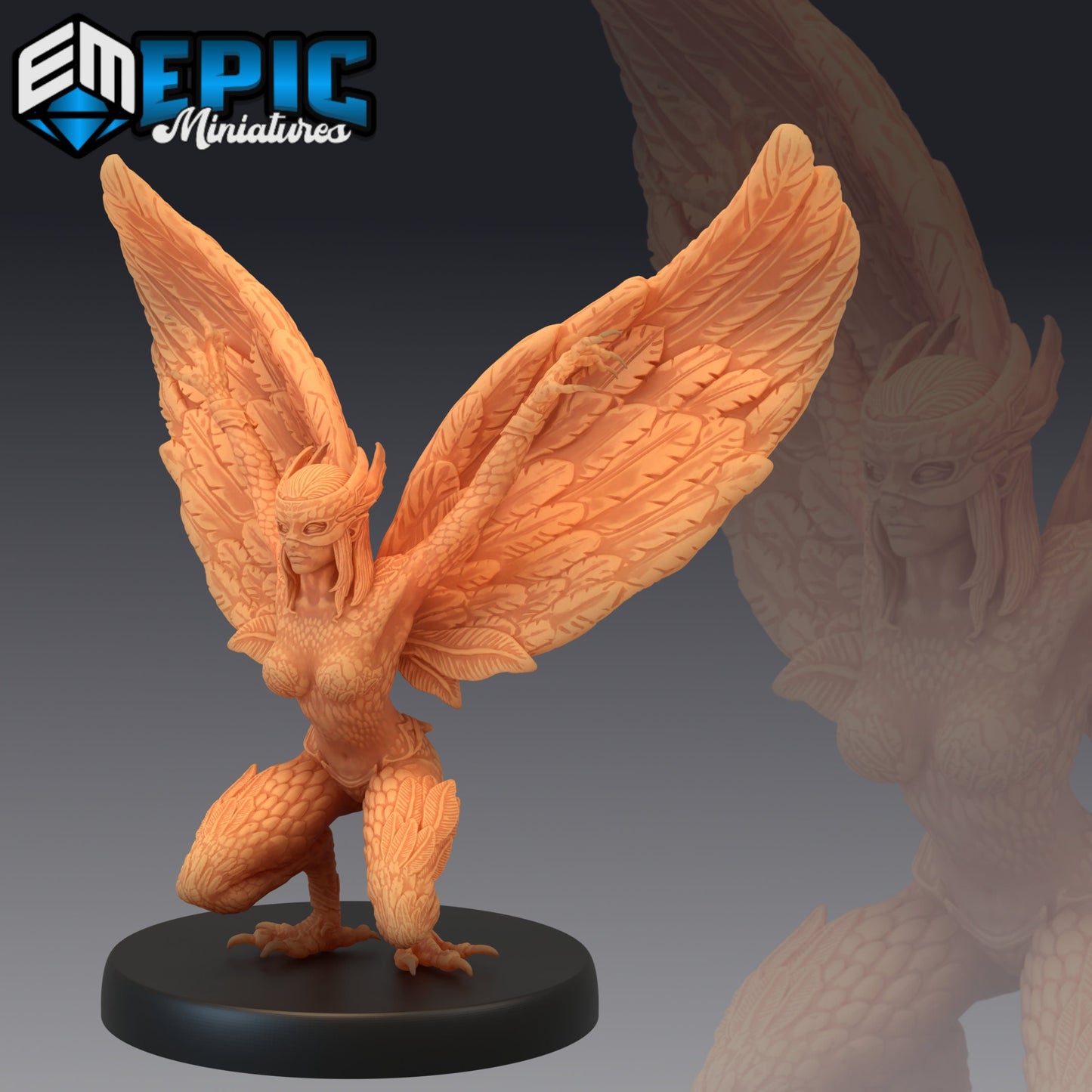 Mountain Harpy Series - Epic Miniatures | Medium | Humanoids, Feminine, Wings