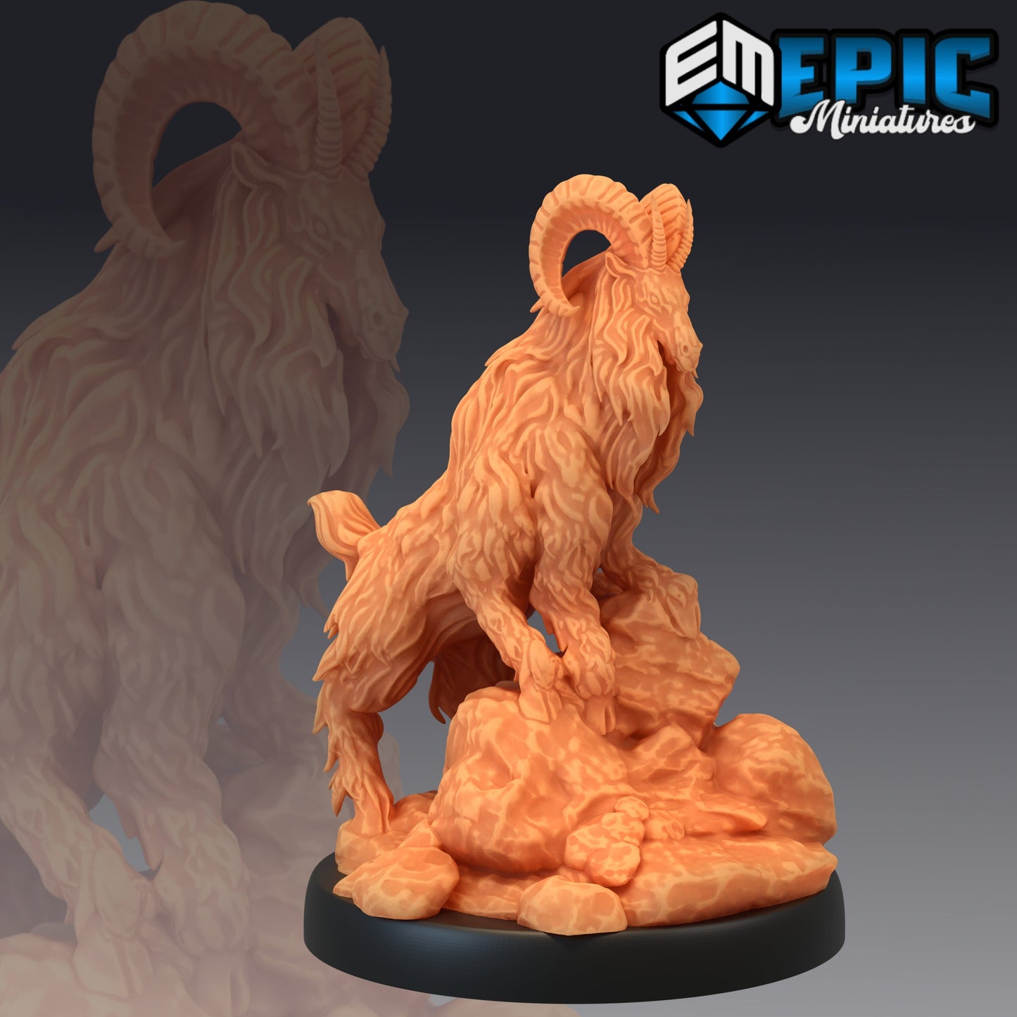 Climbing Ram Series - #30 Savage Mountains - Epic Miniatures | Medium | Animal, Masculine