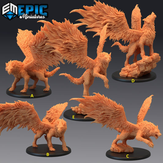 Winged Wolf Series - #30 Savage Mountains - Epic Miniatures | Large | Beast, Wings