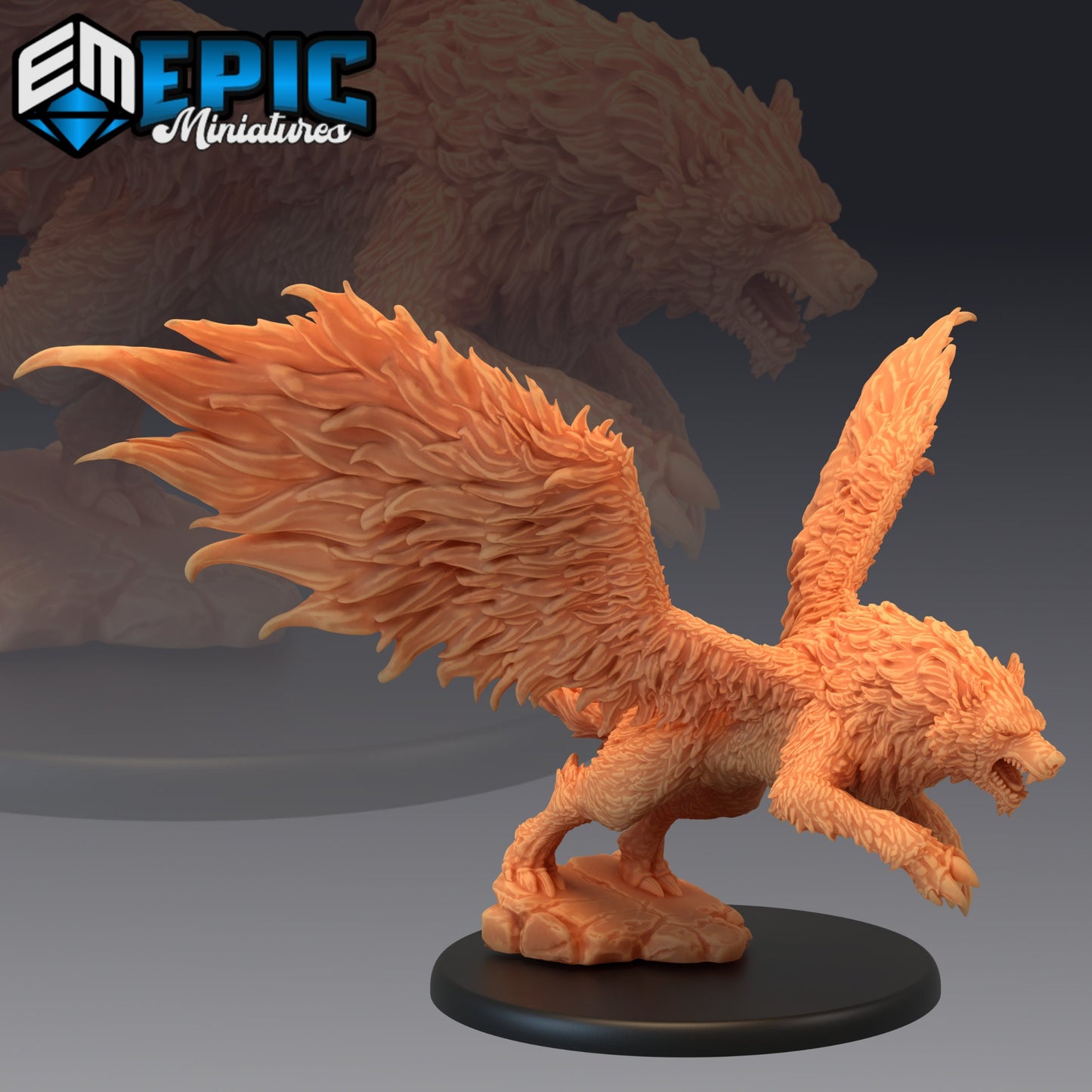 Winged Wolf Series - #30 Savage Mountains - Epic Miniatures | Large | Beast, Wings