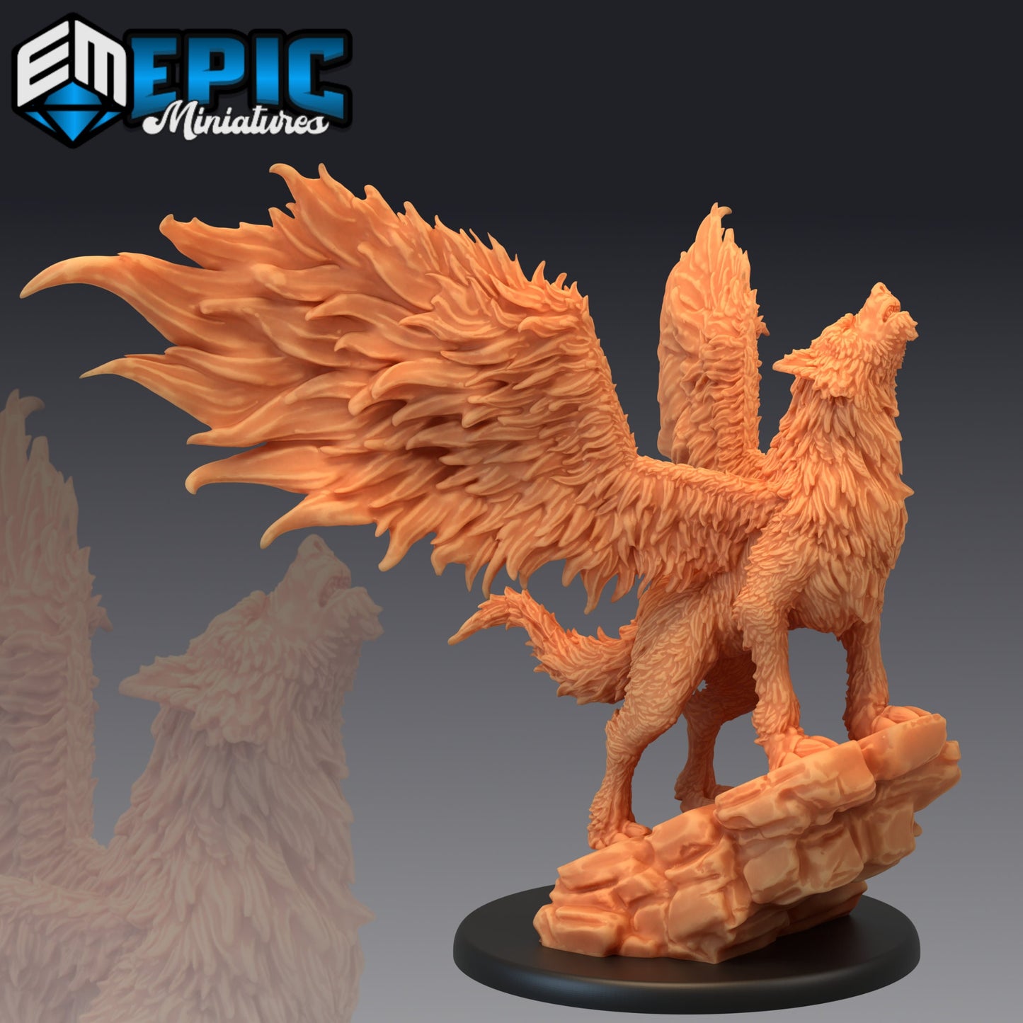 Winged Wolf Series - #30 Savage Mountains - Epic Miniatures | Large | Beast, Wings