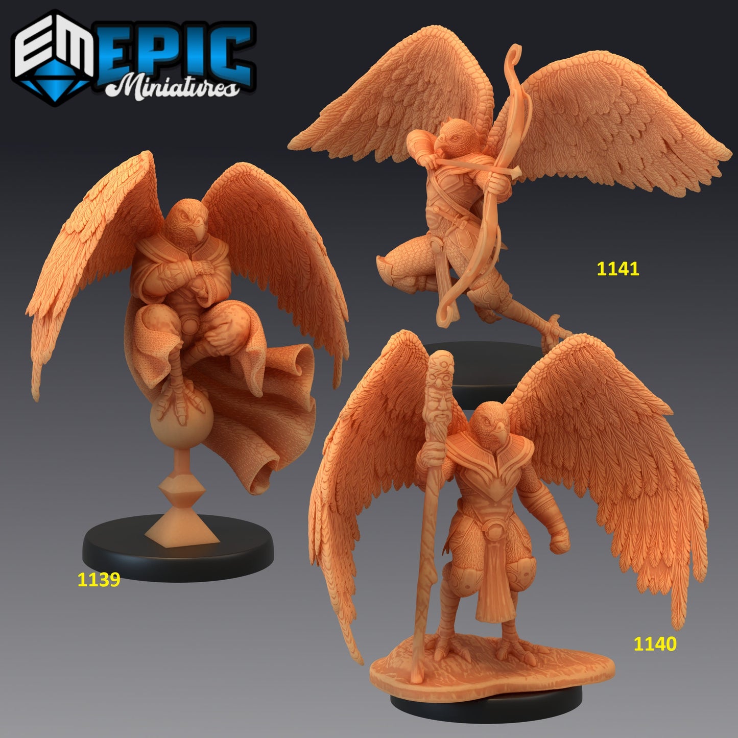 Birdfolk Falcon Series - Epic Miniatures | Medium | Beast, Masculine, Winged