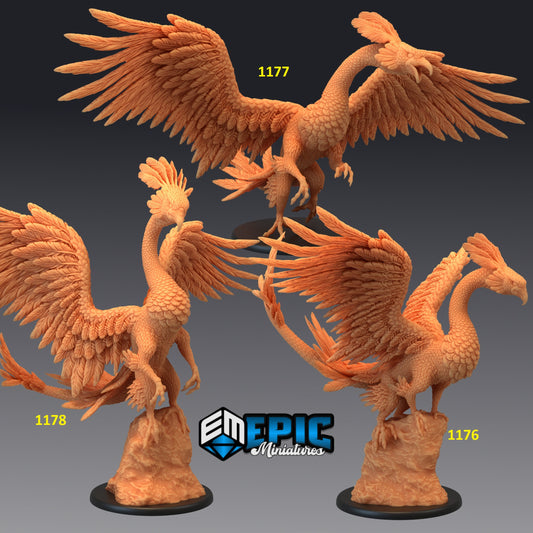 Peacock Griffin Series - Epic Miniatures | Large | Beast, Masculine, Winged