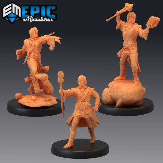 Earth Wizard - #44 Caves of Despair - Epic Miniatures | Medium | Human, Masculine, Scepter, Book
