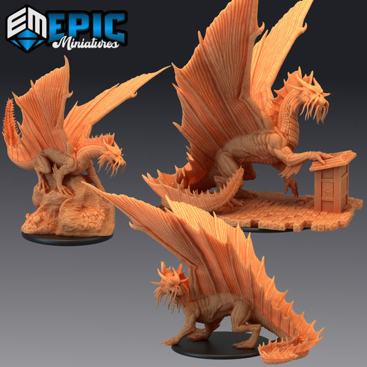 Gold Dragon - #44 Caves of Despair - Epic Miniatures | Large | Dragon