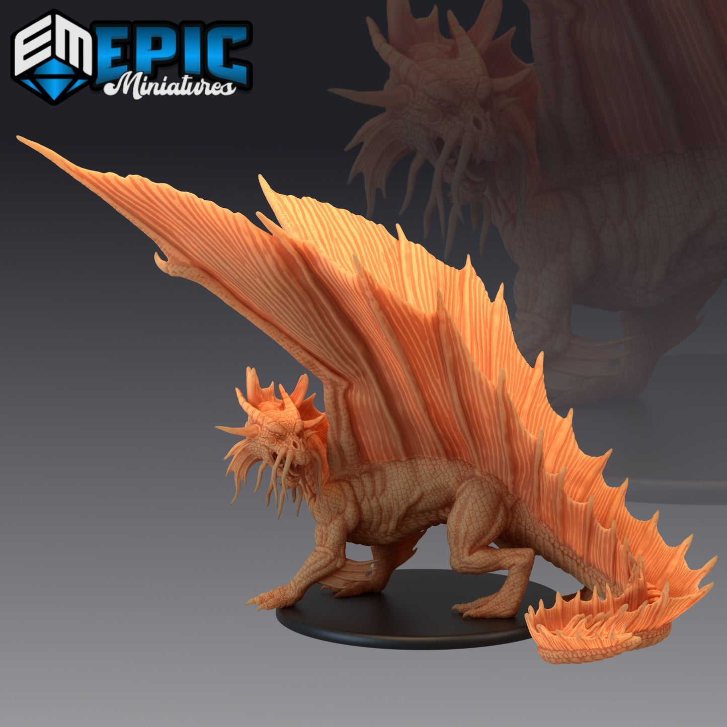 Gold Dragon - #44 Caves of Despair - Epic Miniatures | Large | Dragon