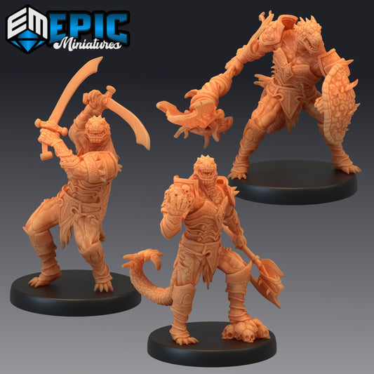 Lizardfolk Warrior Series- Epic Miniatures | Medium | Humanoids, Masculine