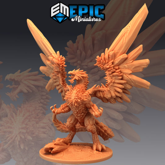 Crystal Dragon 1667 - #44 Caves of Despair - Epic Miniatures | Gargantuan | Dragon