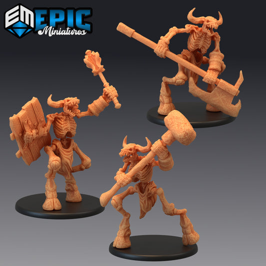 Minotaur Skeleton - #42 Restless Bones - Epic Miniatures | Large | Monstrosity
