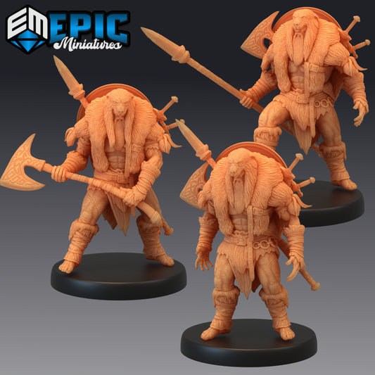 Berserker Series - Epic Miniatures | Medium | Human, Masculine, Axe, Spear