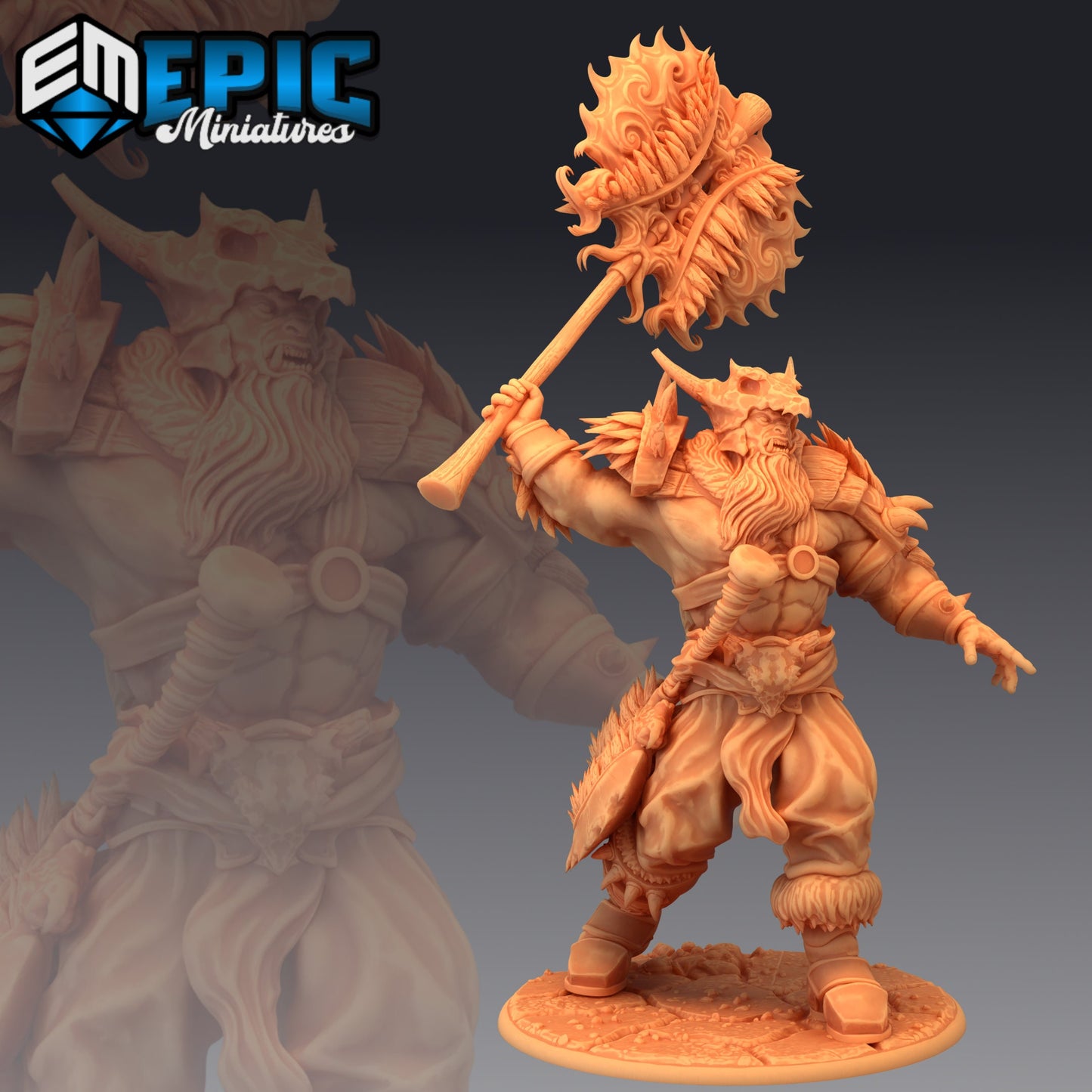 Frost Giant Warrior - Epic Miniatures | Huge | Giant, Masculine, Axe