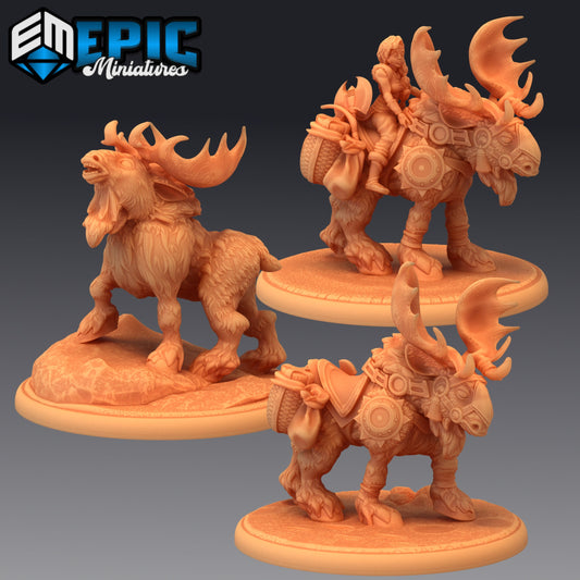 Snow Moose - #41 Barbarian Winter - Epic Miniatures | Large | Beast