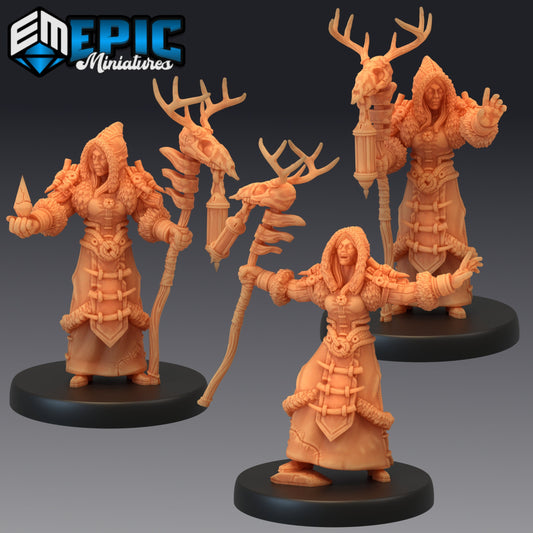 Winter Shaman - #41 Barbarian Winter - Epic Miniatures | Medium | Humanoids, Feminine, Staff
