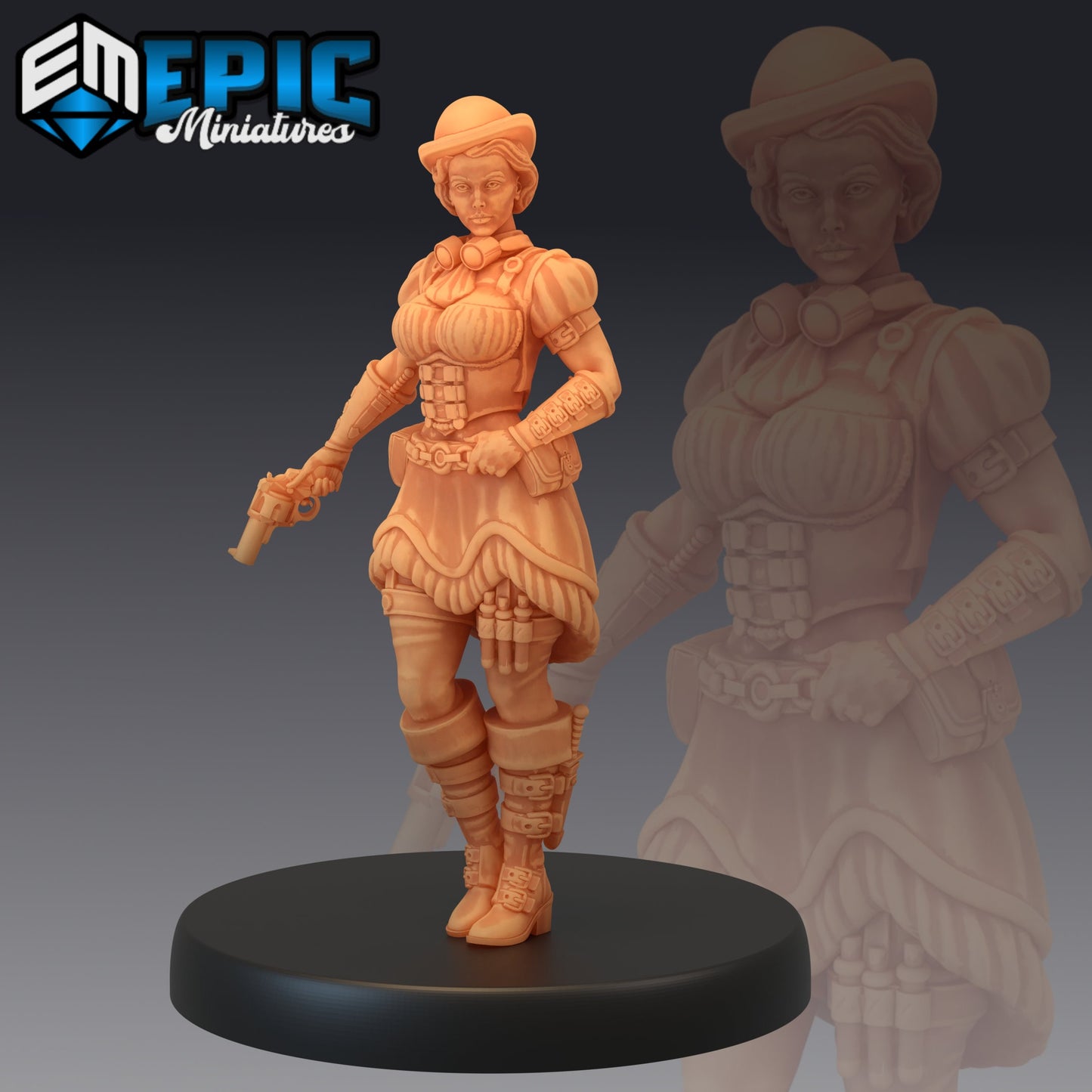Gunner Dorothy - #45 Steam Constructs - Epic Miniatures | Medium | Human, Feminine, Gun