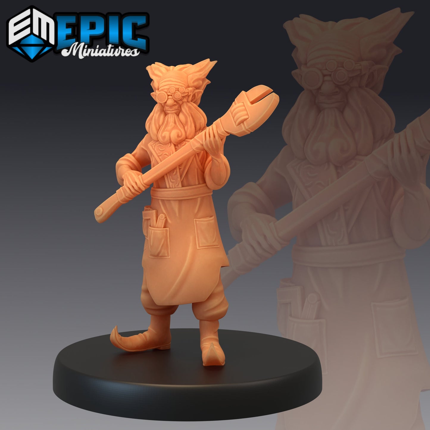 Inventor Barnabas - #45 Steam Constructs - Epic Miniatures | Medium | Halfling, Masculine, Tool