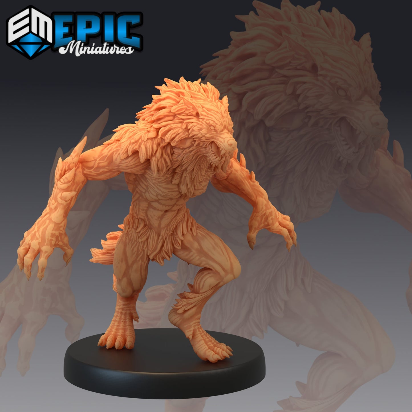 Werewolf Brute Series - Epic Miniatures | Medium | Monstrosity