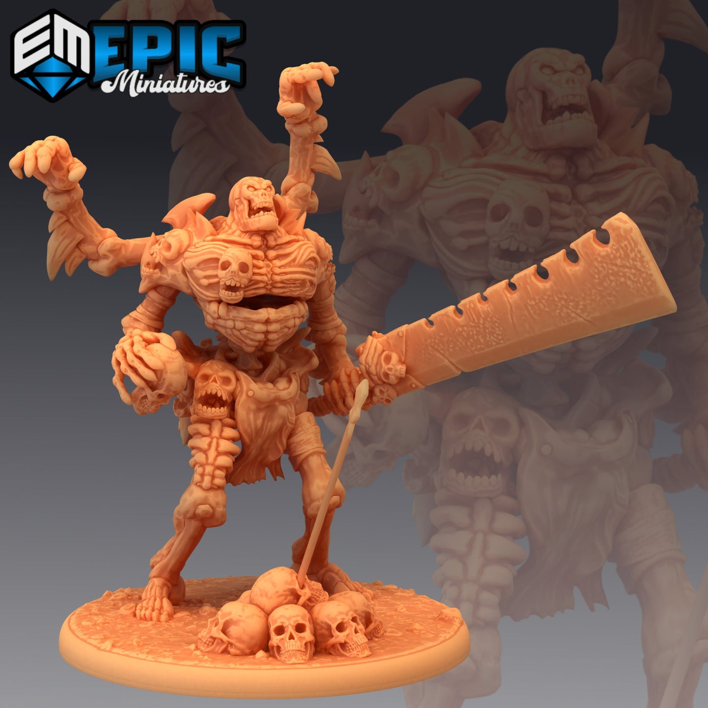 Human Bone Golem - #42 Restless Bones - Epic Miniatures | Large | Monstrosity