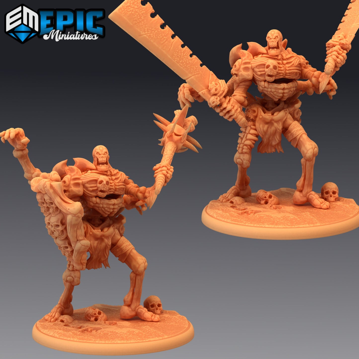 Human Bone Golem - #42 Restless Bones - Epic Miniatures | Large | Monstrosity