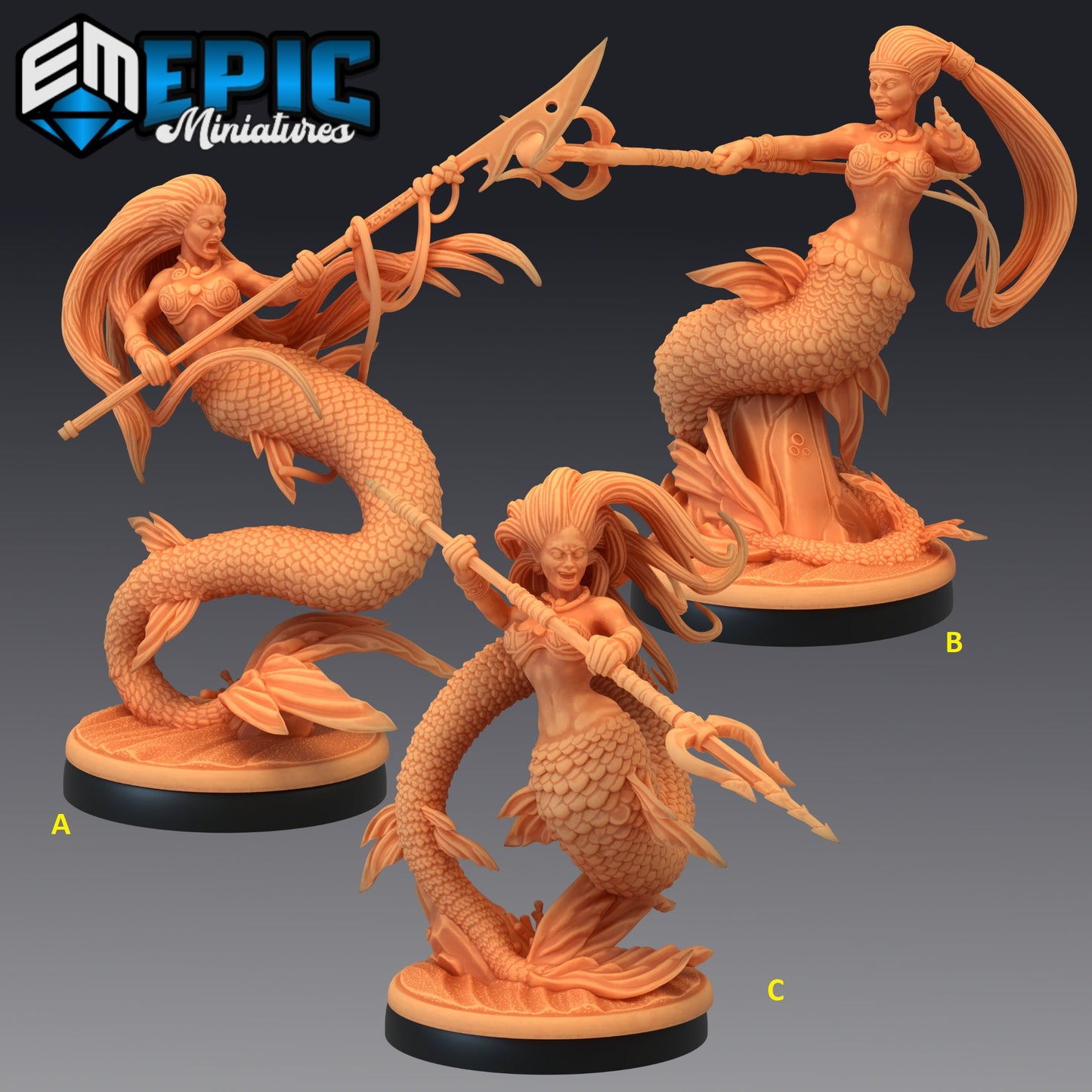 Mermaid Series - #33 Underwater Mayhem - Epic Miniatures | Medium | Beast, Feminine