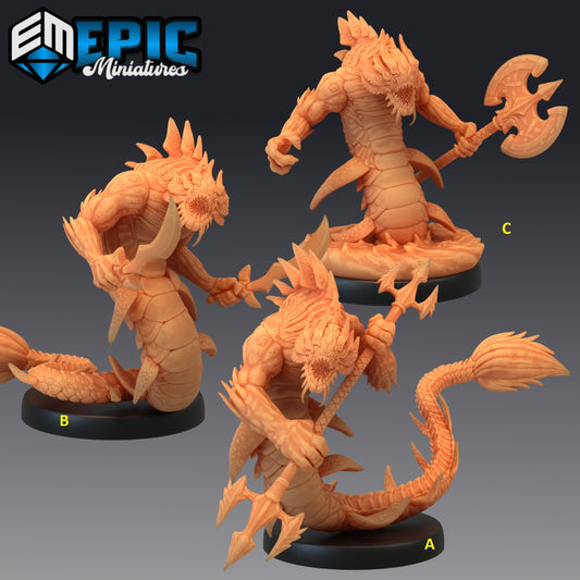 Ocean Naga Series - #33 Underwater Mayhem - Epic Miniatures | Medium | Beast, Masculine