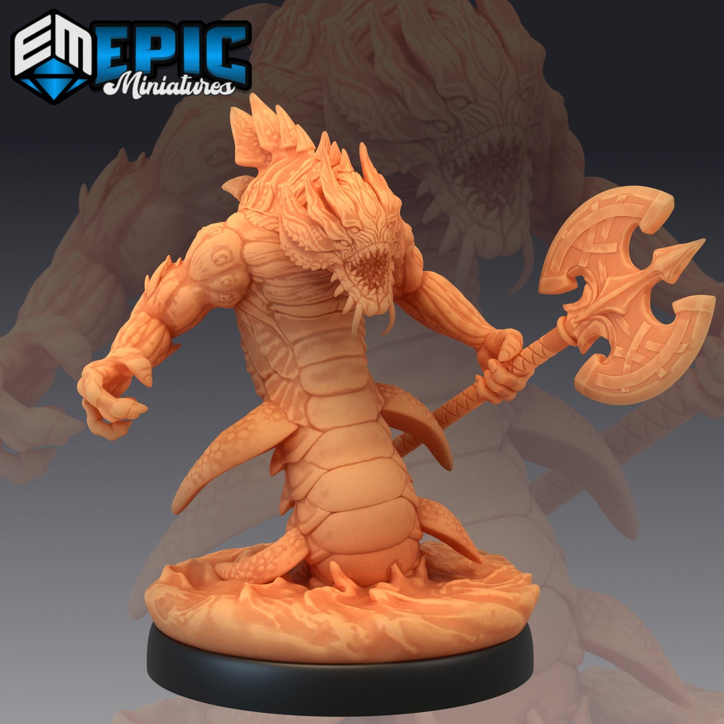 Ocean Naga Series - #33 Underwater Mayhem - Epic Miniatures | Medium | Beast, Masculine