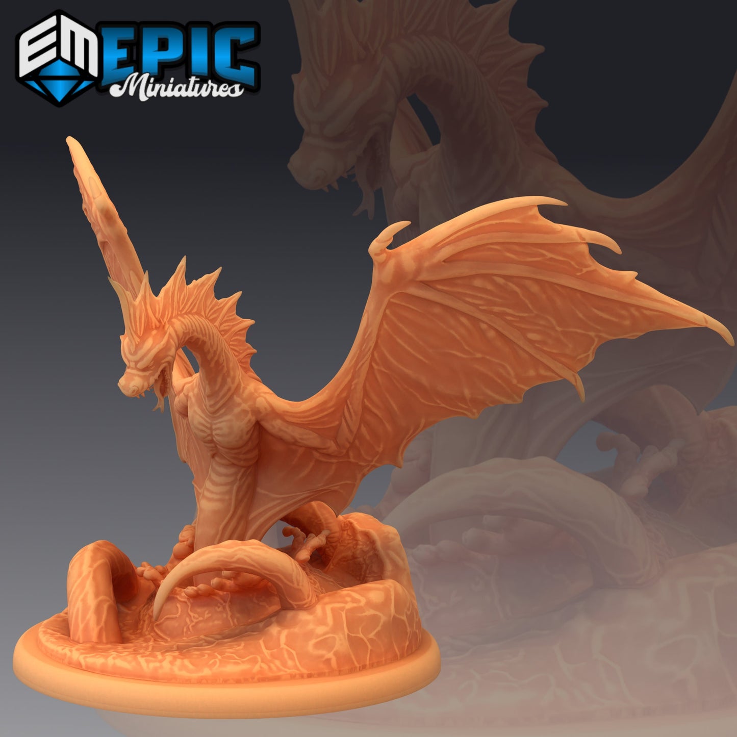 Winged Sea Serpent Series - Epic Miniatures | Large | Dragon, Masculine, Winged