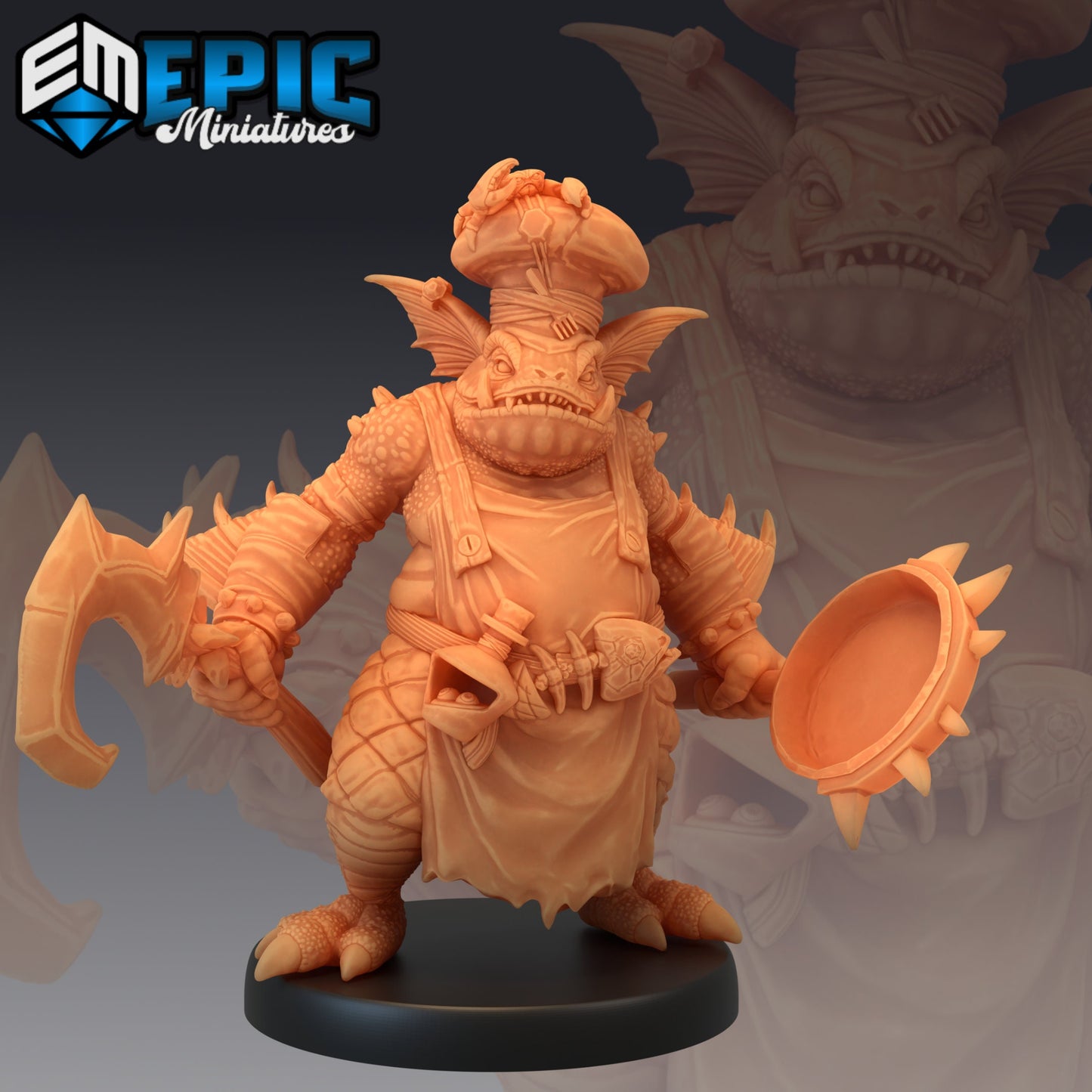 Fishfolk Tavern Cook - Epic Miniatures | Medium | Beast, Masculine