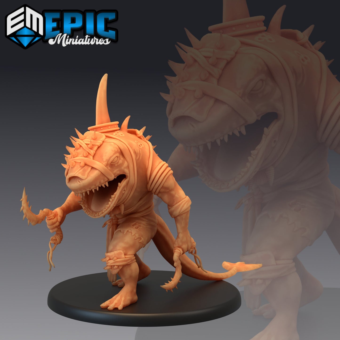 Shark Folk Warrior Series - #33 Underwater Mayhem - Epic Miniatures | Large | Beast, Masculine