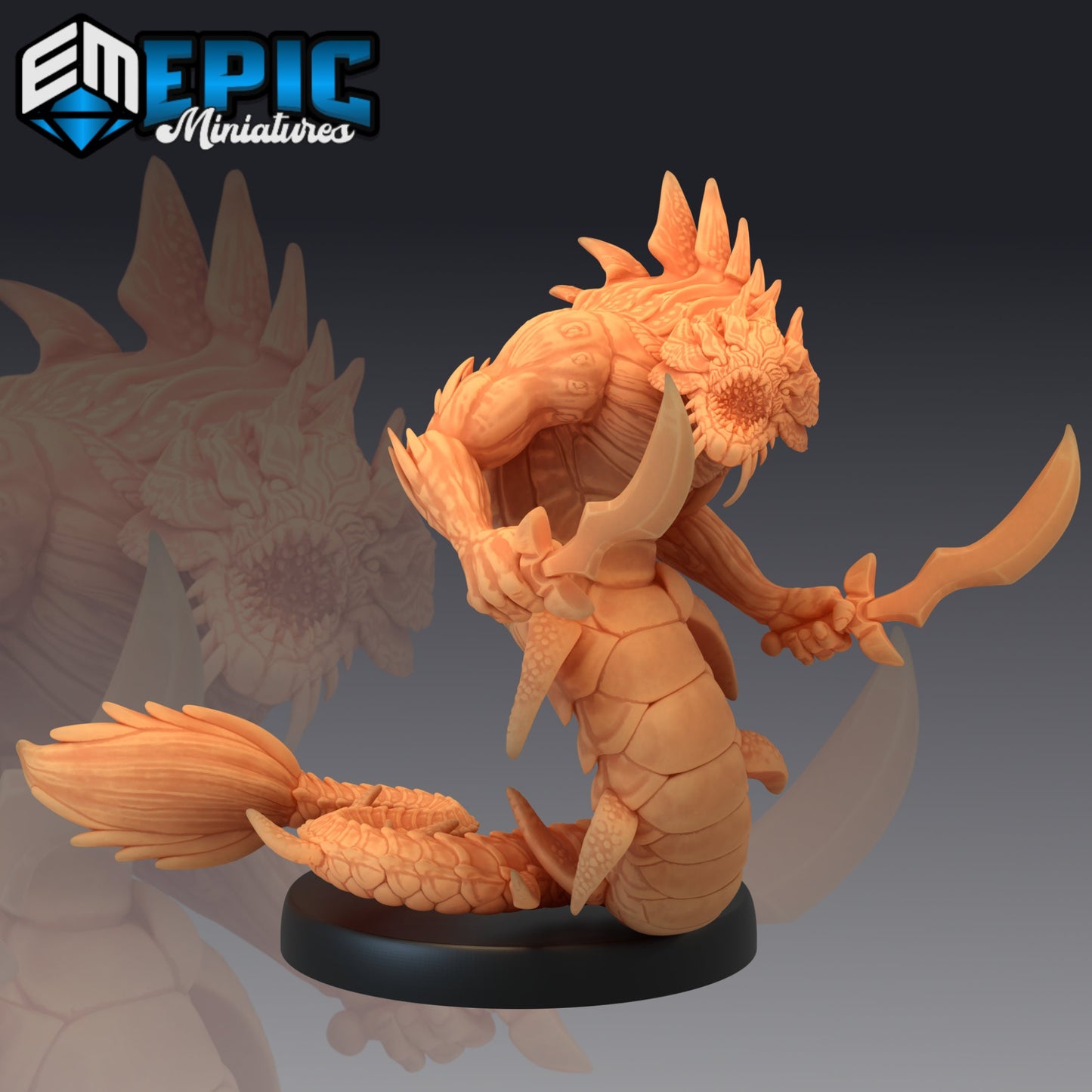 Ocean Naga Series - #33 Underwater Mayhem - Epic Miniatures | Medium | Beast, Masculine
