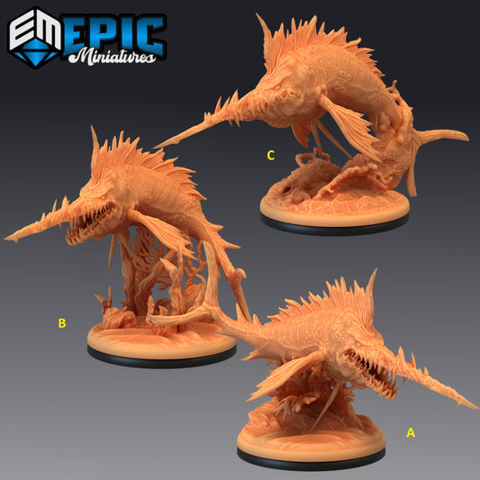 Sword Fish Series - #33 Underwater Mayhem - Epic Miniatures | Large | Beast, Masculine