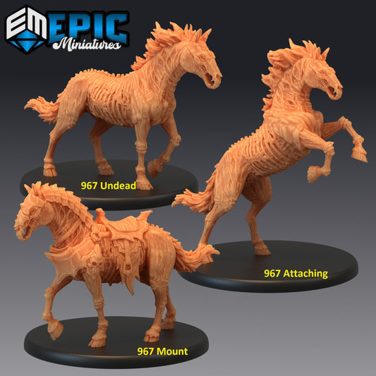 Horse Undead Carriage Series - #28 Blood Moon - Epic Miniatures | Large | Undead, Masculine
